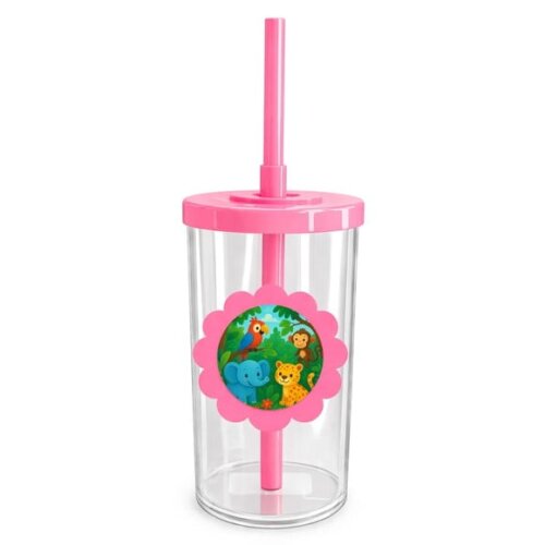 Copo Short Drink Flor Personalizado Animais Tropicais