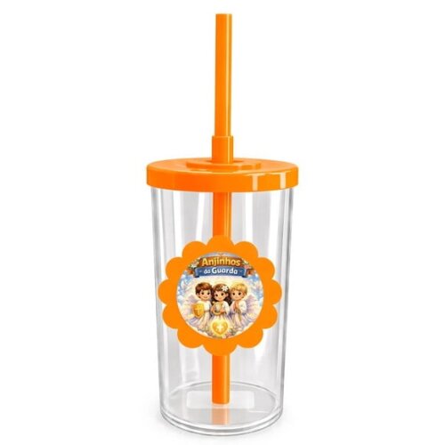 Copo Short Drink Flor Personalizado Anjinhos da Guarda