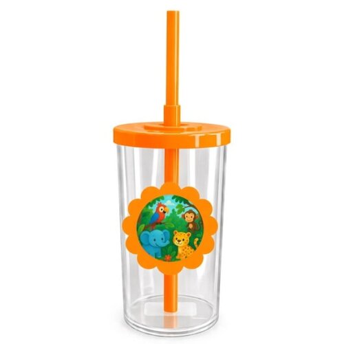 Copo Short Drink Flor Personalizado Animais Tropicais
