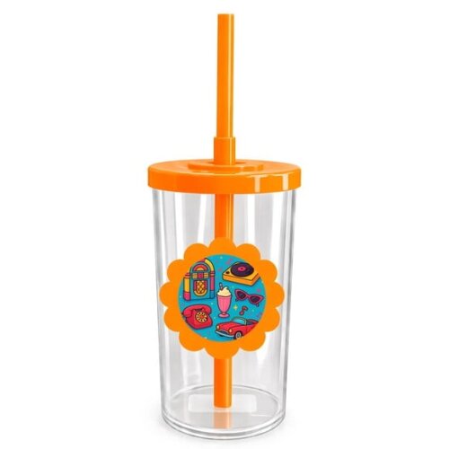 Copo Short Drink Flor Personalizado Anos 50
