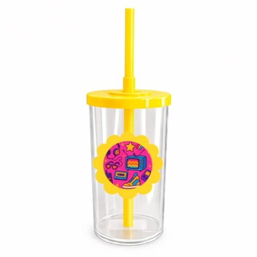 Copo Short Drink Flor Personalizado Anos 80