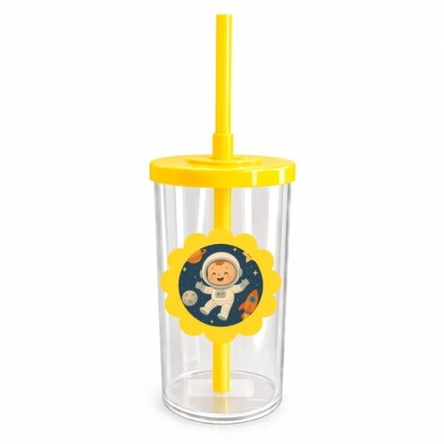 Copo Short Drink Flor Personalizado Astronauta Baby