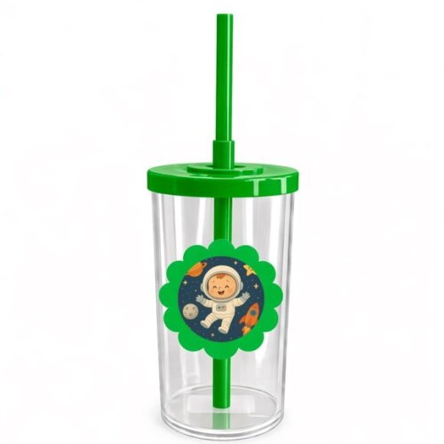 Copo Short Drink Flor Personalizado Astronauta Baby