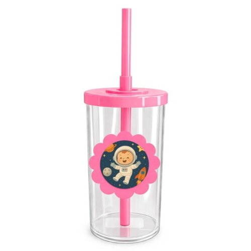 Copo Short Drink Flor Personalizado Astronauta Baby
