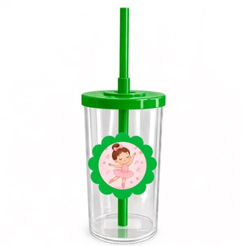 Copo Short Drink Flor Personalizado Bailarina