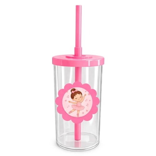 Copo Short Drink Flor Personalizado Bailarina