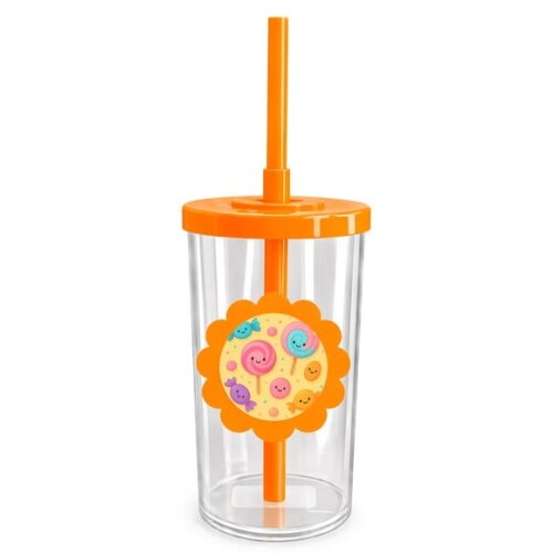 Copo Short Drink Flor Personalizado Balas e Pirulitos