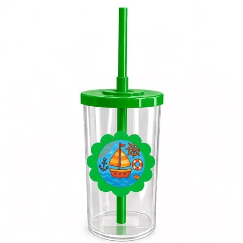 Copo Short Drink Flor Personalizado Barquinho