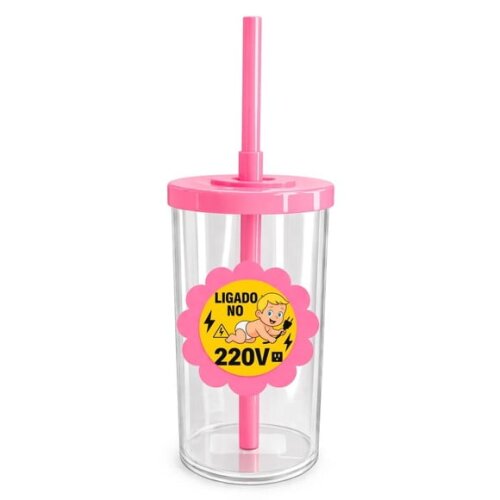 Copo Short Drink Flor Personalizado Bebê Ligado no 220v