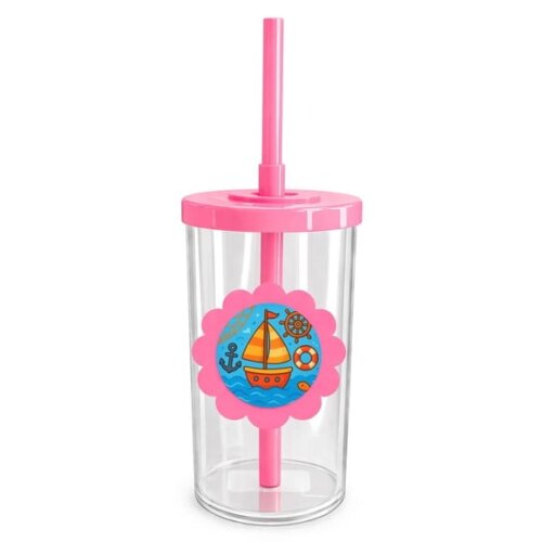 Copo Short Drink Flor Personalizado Barquinho
