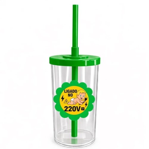 Copo Short Drink Flor Personalizado Bebê Ligado no 220v