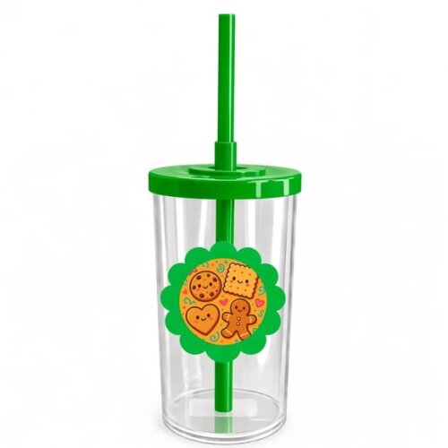 Copo Short Drink Flor Personalizado Biscoitinhos