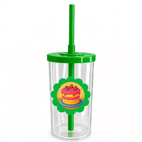 Copo Short Drink Flor Personalizado Bolo Confeitado