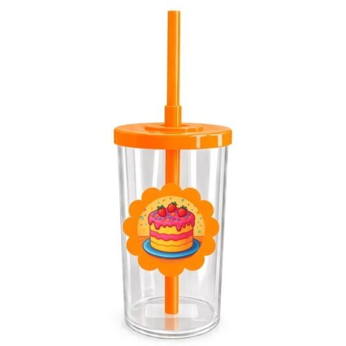 Copo Short Drink Flor Personalizado Bolo Confeitado