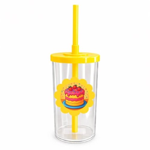 Copo Short Drink Flor Personalizado Bolo Confeitado