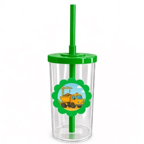 Copo Short Drink Flor Personalizado Caminhão Caçamba