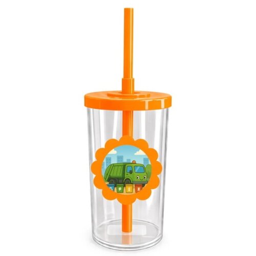 Copo Short Drink Flor Personalizado Caminhão de Lixo