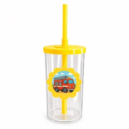 Copo Short Drink Flor Personalizado Caminhão de Bombeiro