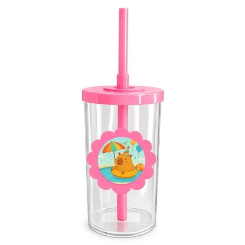Copo Short Drink Flor Personalizado Capivara Pool Party
