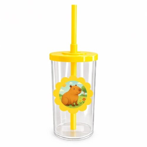 Copo Short Drink Flor Personalizado Capivara