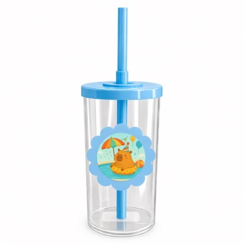 Copo Short Drink Flor Personalizado Capivara Pool Party