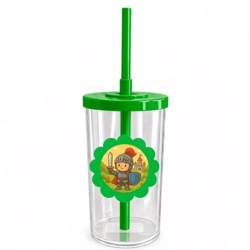 Copo Short Drink Flor Personalizado Cavaleiro Medieval
