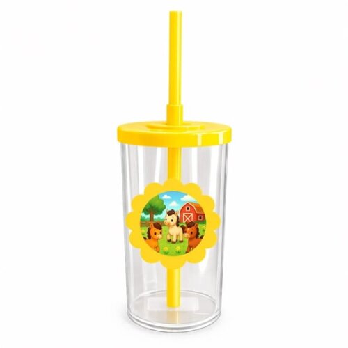 Copo Short Drink Flor Personalizado Cavalinhos