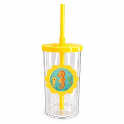 Copo Short Drink Flor Personalizado Cavalos Marinhos