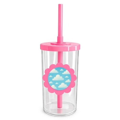 Copo Short Drink Flor Personalizado Céu Azul