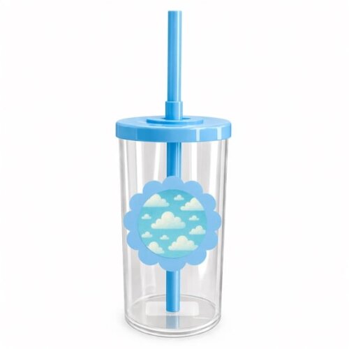 Copo Short Drink Flor Personalizado Céu Azul