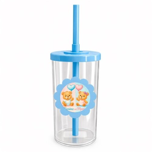 Copo Short Drink Flor Personalizado Chá de Revelação