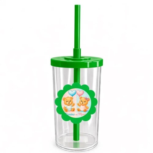Copo Short Drink Flor Personalizado Chá de Revelação