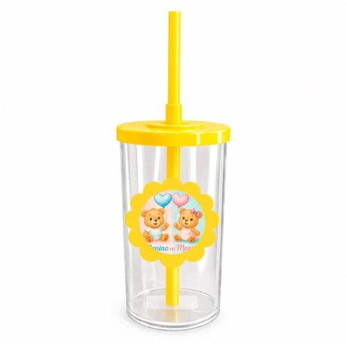 Copo Short Drink Flor Personalizado Chá de Revelação
