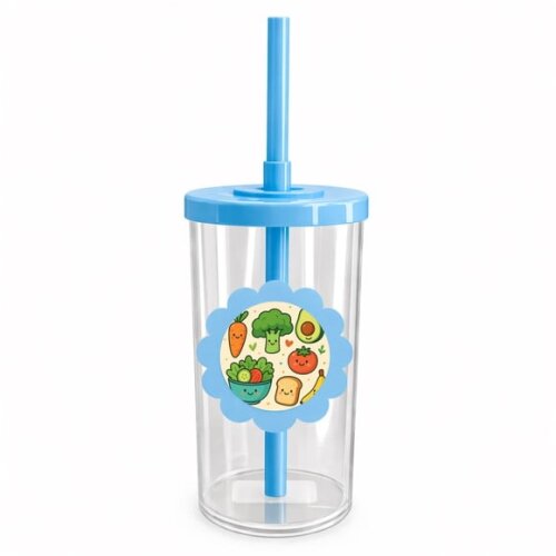 Copo Short Drink Flor Personalizado Comidinhas Saudáveis