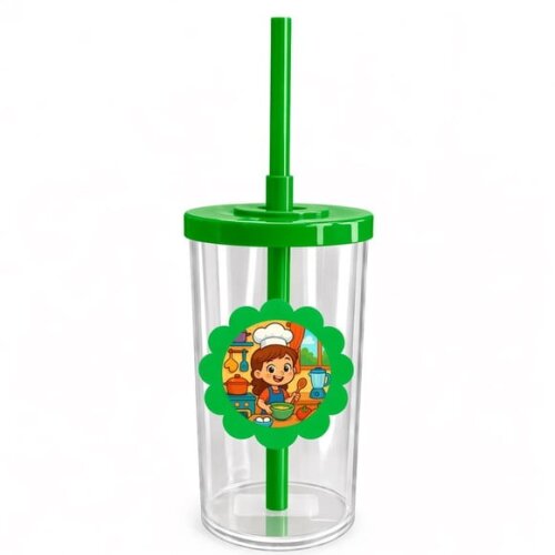 Copo Short Drink Flor Personalizado Cozinha Kids