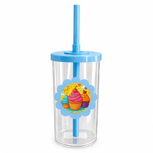 Copo Short Drink Flor Personalizado Cupcakes