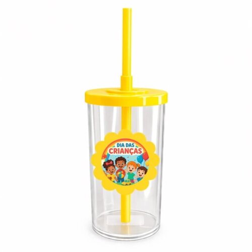 Copo Short Drink Flor Personalizado Dia das Crianças