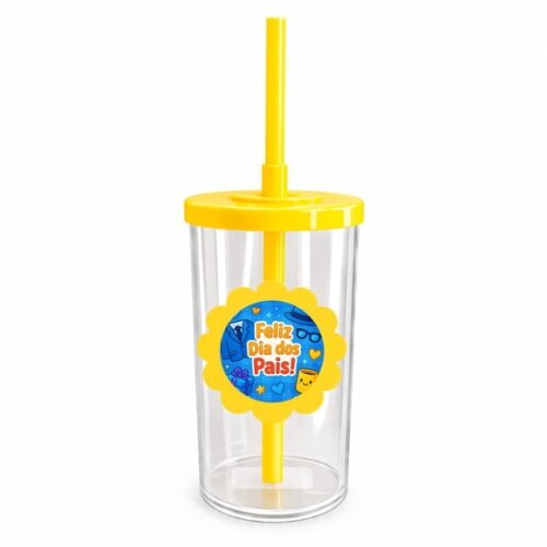 Copo Short Drink Flor Personalizado Dia dos Pais