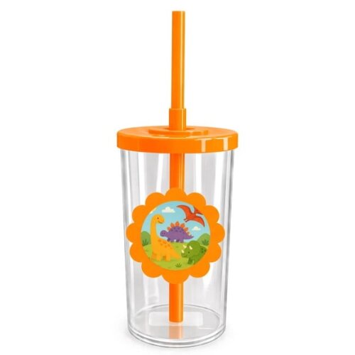 Copo Short Drink Flor Personalizado Dinossauros