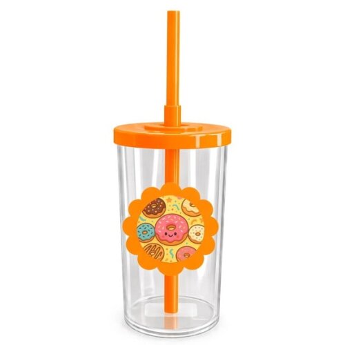 Copo Short Drink Flor Personalizado Donuts