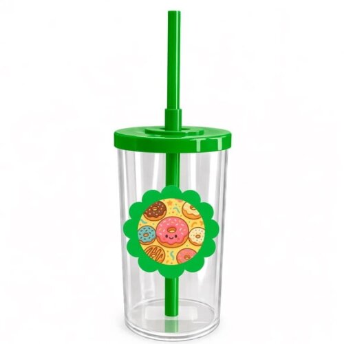 Copo Short Drink Flor Personalizado Donuts