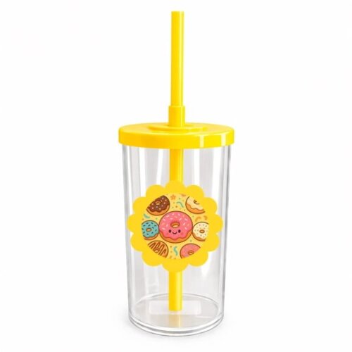 Copo Short Drink Flor Personalizado Donuts