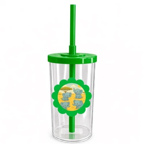 Copo Short Drink Flor Personalizado Elefantinhos