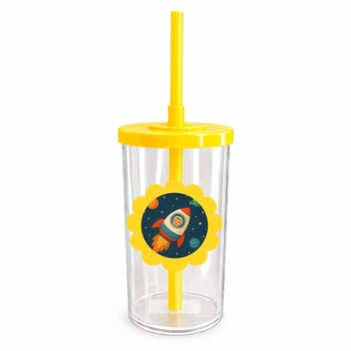 Copo Short Drink Flor Personalizado Espaço Sideral
