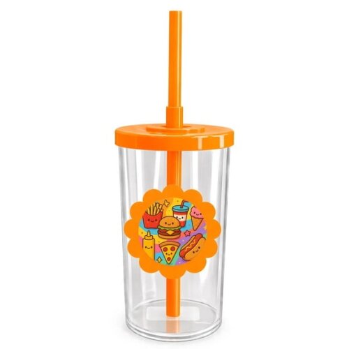 Copo Short Drink Flor Personalizado Fast Food