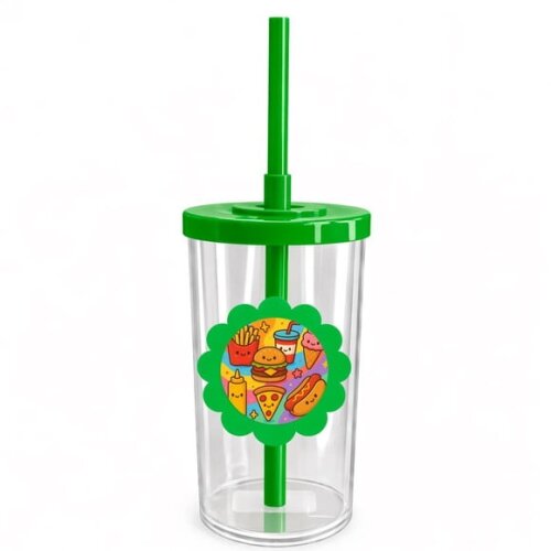 Copo Short Drink Flor Personalizado Fast Food