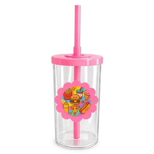 Copo Short Drink Flor Personalizado Fast Food