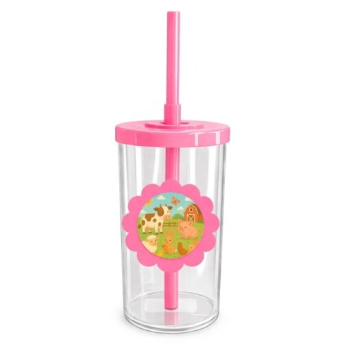 Copo Short Drink Flor Personalizado Fazendinha