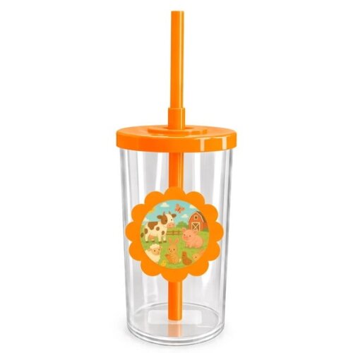 Copo Short Drink Flor Personalizado Fazendinha