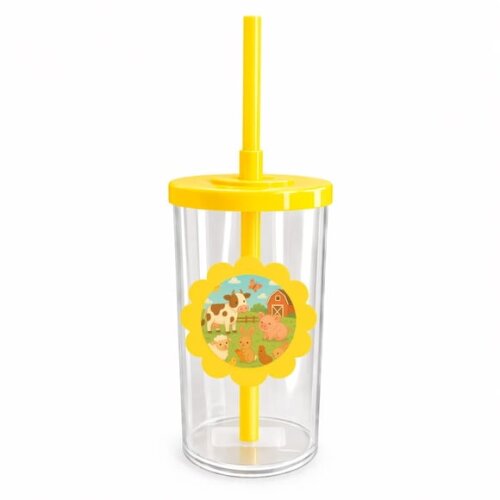 Copo Short Drink Flor Personalizado Fazendinha